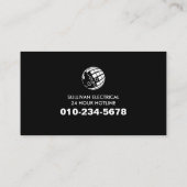 Elektrischer Unternehmer Visitenkarte (Rückseite)
