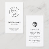 Elektrischer Unternehmer Visitenkarte (Vorne/Hinten)