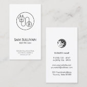 Elektrischer Unternehmer Visitenkarte (Vorne/Hinten)