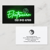 Elektrischer Unternehmer Visitenkarte (Vorne/Hinten)