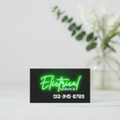 Elektrischer Unternehmer Visitenkarte (Stehend Vorderseite)