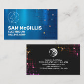 Elektrischer Unternehmer Visitenkarte (Vorne/Hinten)