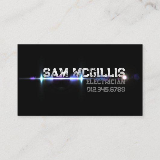 Elektrischer Unternehmer Visitenkarte (Vorderseite)