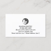 Elektrischer Unternehmer Visitenkarte (Rückseite)