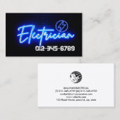 Elektrischer Unternehmer Visitenkarte (Vorne/Hinten)