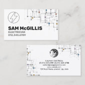 Elektrischer Unternehmer Visitenkarte (Vorne/Hinten)