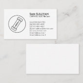 Elektrischer Unternehmer Visitenkarte (Vorne/Hinten)