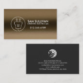 Elektrischer Unternehmer Visitenkarte (Vorne/Hinten)