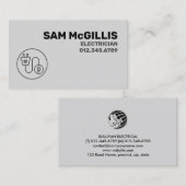 Elektrischer Unternehmer Visitenkarte (Vorne/Hinten)