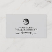 Elektrischer Unternehmer Visitenkarte (Rückseite)