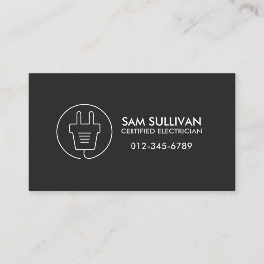 Elektrischer Unternehmer Visitenkarte (Vorderseite)