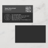 Elektrischer Unternehmer Visitenkarte (Vorne/Hinten)