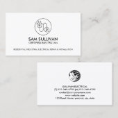 Elektrischer Unternehmer Visitenkarte (Vorne/Hinten)