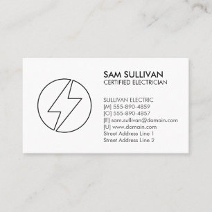 Elektrischer Unternehmer Visitenkarte