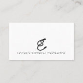 Elektrischer Unternehmer Visitenkarte (Rückseite)