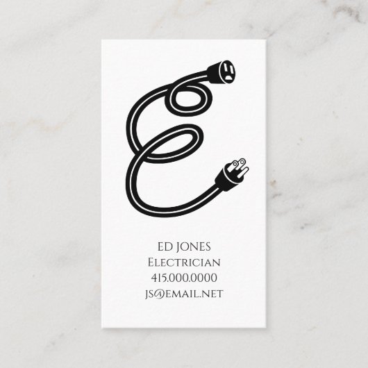 Elektrischer Unternehmer Visitenkarte (Vorderseite)