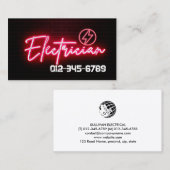 Elektrischer Unternehmer Visitenkarte (Vorne/Hinten)