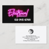 Elektrischer Unternehmer Visitenkarte (Vorne/Hinten)