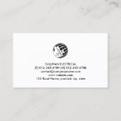 Elektrischer Unternehmer Visitenkarte (Rückseite)