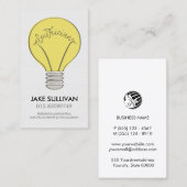 Elektrischer Unternehmer Visitenkarte (Vorne/Hinten)