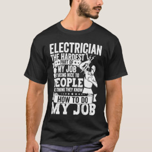 Elektrischer Vater Bekleidung Elektrische Lineman  T-Shirt