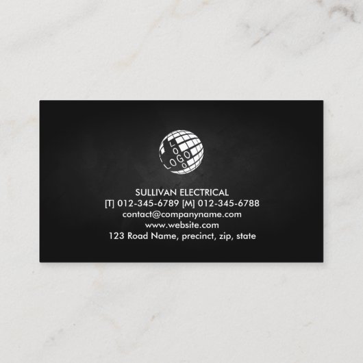 Elektrischer Vertragslieferant Visitenkarte (Rückseite)