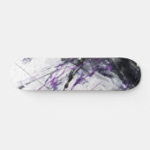 Elektrischer Violetter Marmor Abstract Skateboard (Horizontal)