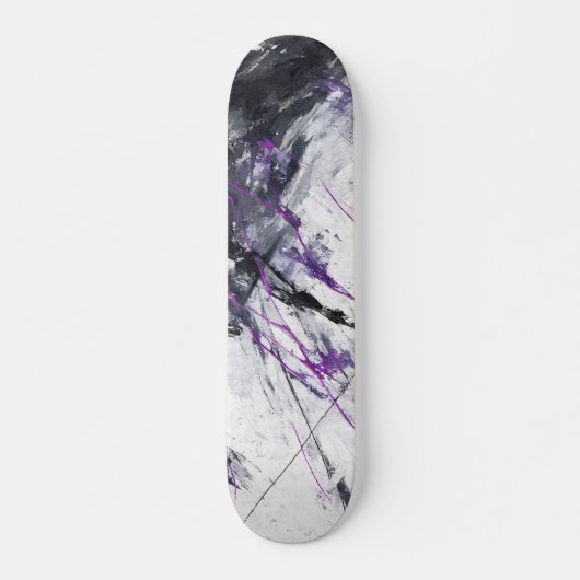 Elektrischer Violetter Marmor Abstract Skateboard (Vorne)