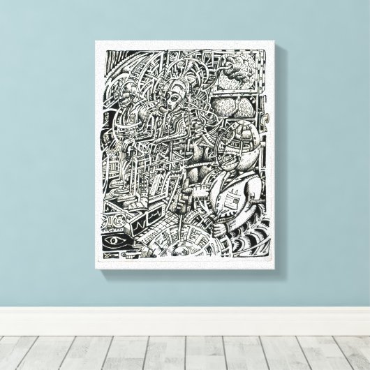 elektrischer Vorsitz von Brian Benson Leinwanddruck (Insitu (Holzboden))