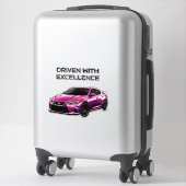 Elektrischer Wagen mit lebhaften Farbabstrichen Aufkleber (Koffer)