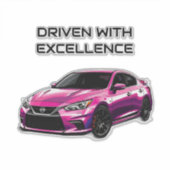 Elektrischer Wagen mit lebhaften Farbabstrichen Aufkleber (Vorderseite)