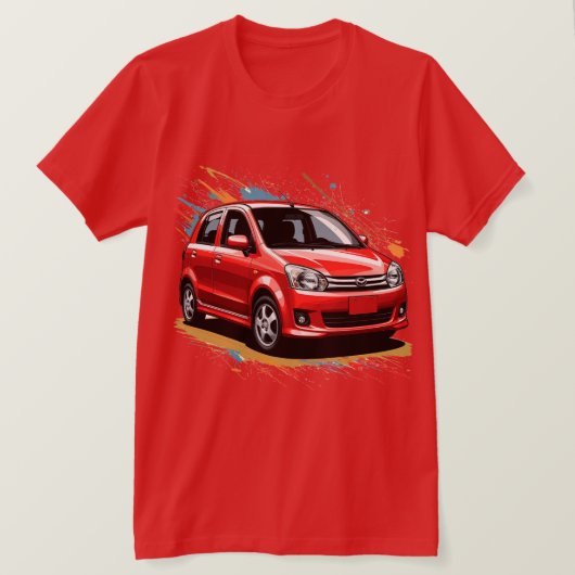 Elektrischer Wagen mit lebhaften Farbabstrichen T-Shirt (Design vorne)
