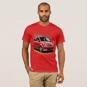 Elektrischer Wagen mit lebhaften Farbabstrichen T-Shirt (Vorne ganz)