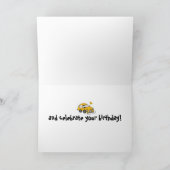 Elektrischer Wagen zum Geburtstag Karte (Innenseite)