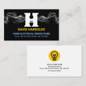 Elektrischer Wave Letter-H-Elektrischer Visitenkarte (Vorne/Hinten)