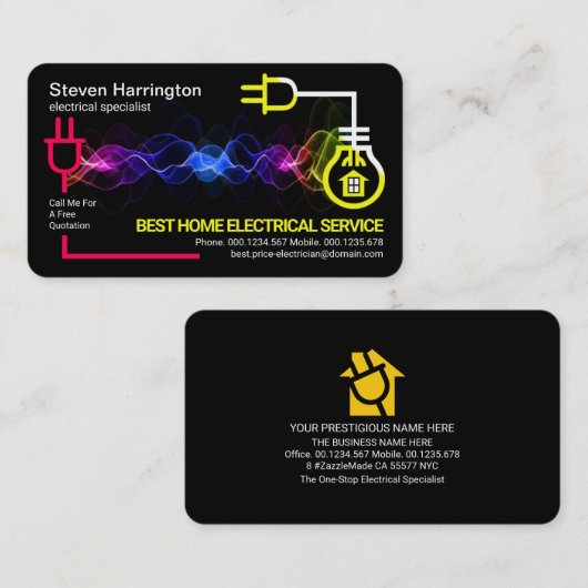 Elektrischer Wave Powering Circuit Visitenkarte (Vorne/Hinten)