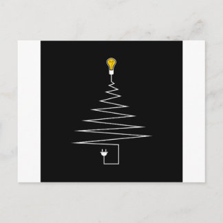 Elektrischer Weihnachtsbaum Feiertagspostkarte