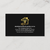 Elektrischer Wellenblitz Visitenkarte (Rückseite)