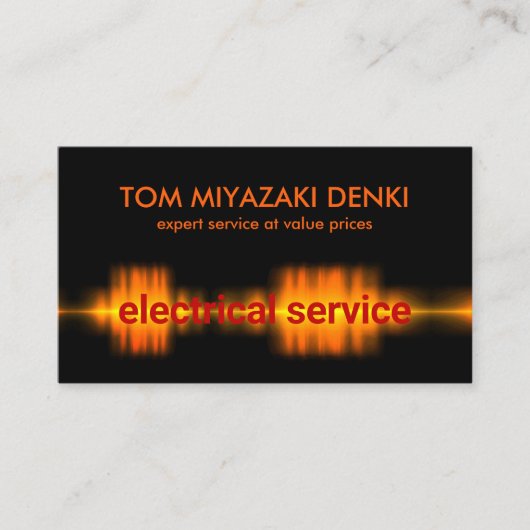 Elektrischer Wellenblitz Visitenkarte (Vorderseite)