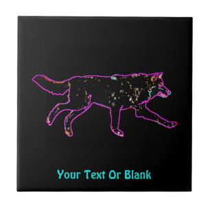 Elektrischer Wolf Fliese