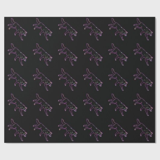 Elektrischer Wolf Geschenkpapier (Flach)