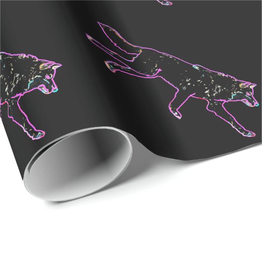Elektrischer Wolf Geschenkpapier (Rolleneckpunkt)