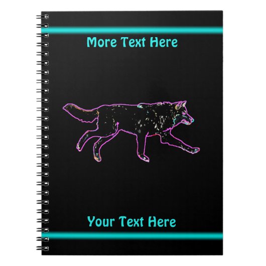 Elektrischer Wolf Notizblock (Vorderseite)