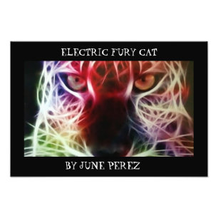 ELEKTRISCHER WUTCAT FOTODRUCK