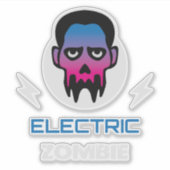 Elektrischer Zombie Neon Aufkleber (Vorderseite)