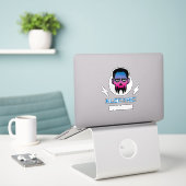 Elektrischer Zombie Neon Aufkleber (Laptop auf Schreibtisch)