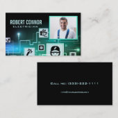 Elektrischer Zuhause-Elektroexperte Visitenkarte (Vorne/Hinten)