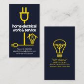 Elektrischer Zuhause-Stromkreislauf Visitenkarte (Vorne/Hinten)