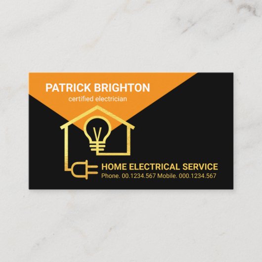 Elektrischer Zuhause-Stromverteiler Visitenkarte (Vorderseite)