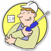 Elektrisches Bild in Farbe Aufkleber (Vorderseite)